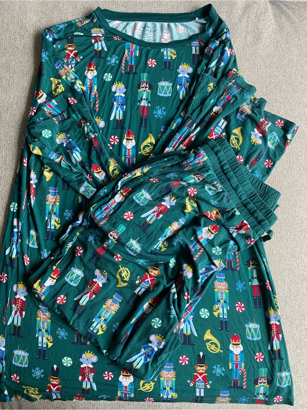 Little Sleepies Green Nutcracker Print Men’s Pajama Set